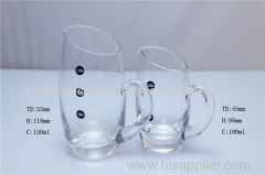 Top promote 100ml 150ml glass teapot glass jug with handle for wholesale