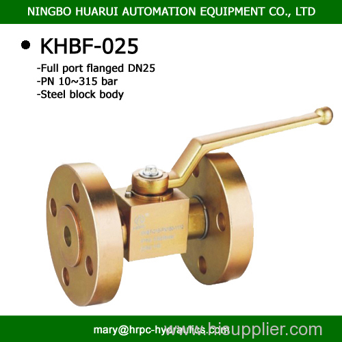 SS316 dn25 pn315 bar flange ball valve zinc plated china manufacture