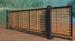 Residential Wooden Cladded Motorized Automatic Sliding Gates , Anti-Climb Photo Cell