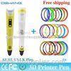 Yellow handheld 3d printer pen with 0.4mm - 0.7 mm Nozzle Diameter