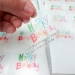 custom Happy Birthday round clear adhesive labels