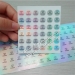 Custom hologram security label for cellular qc passed labels