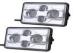 Waterproof IP66 4 Pieces OSRAM Square LED Headlight 5500K ~ 6000K