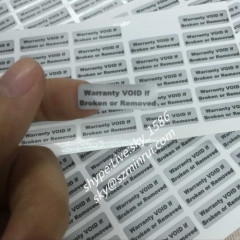 High Quality Strong Adhesive Warranty Label Used in Electronic Products from Minrui