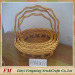Gift basket flower basket Vintage weaving white wooden flower pot with liner and snowflake christmas decoration