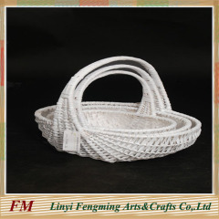 Handmade wicker flower basket