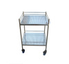 Hospital nurses stainless steel cart & trolley with two tiers