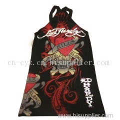 Women's Leisure Black Printing Vests