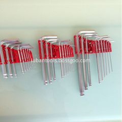 Ball point HEX KEY short allen wrench with 9pcs