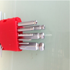 Ball point HEX KEY short allen wrench with 9pcs