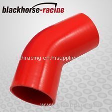 3" to 2-1/2" Red 45 degree Reducer Elbows Silicone Hose 76mm to 63mm