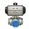 Pneumatic 3-way ball valve Pneumatic threaded 3 way ball valve Pneumatic t type ball valve