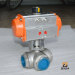 Pneumatic threaded 3 way ball valve