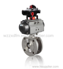 Pneumatic thin ball valve Wafer Type stainless steel ball valve