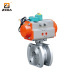 Pneumatic thin ball valve Wafer Type stainless steel ball valve