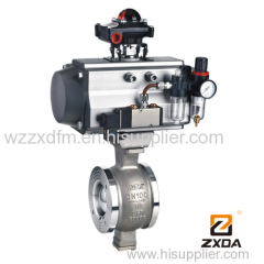 Pneumatic Eccentric V-Type Ball Valve pneumatic On-off ball valve