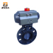 PVC butterfly valves with pneumatic actuator Anticorrosion butterfly valve