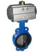 Air actuated limit switch box soft seat pneumaitc wafer type butterfly valve