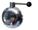 sanitary pneumatic butterfly valve 316L clamp type butterfly valve