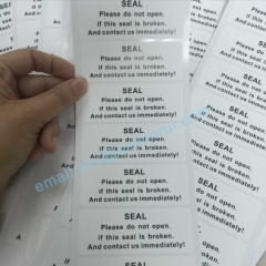 Minrui Middle Size Rectangle Security Seal Sticker for Tamper Evident With strong Adhesive