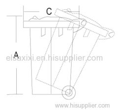 plastic dustbin(120L)/trash bin/waste bin/trash can/garbage bin/ garbage can