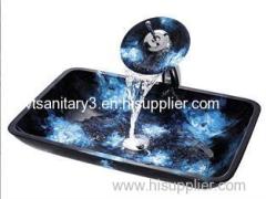 glass bowl wash basin glass basin cabinet