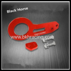Black Chrome Billet Aluminum Racing Front Rear Tow Hook Kit