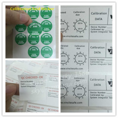 Minrui Wholesale White Rectangle QC Pass Stickers Printed Date and Logo for Tamper Evident