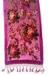 Oblong flower pattern burnout velvet scarf with beading and tassels