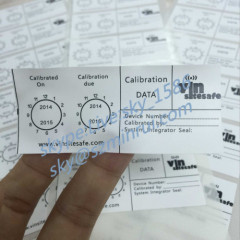 Minrui Wholesale White Rectangle QC Pass Stickers Printed Date and Logo for Tamper Evident