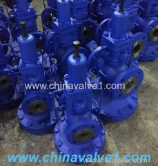 Pilot operated pressure reducing valve pressure regulator