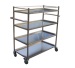 Two handle material moving shelf trolley with four layers