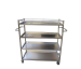 Two handle material moving shelf trolley with four layers