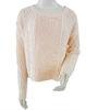 Light pink Ladies Pullover Sweaters tinsel tape yarns cropped jumper