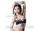 Tribal beaded Belly Dance Tops with heart pendant / belly dance coin top bra
