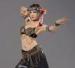 Antique gold belly dancer top with metal chains , belly dance practice wear