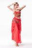 Comfy indian belly dance costumes headwear , top , skirt , hip scarf