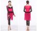 Stretchy mesh and lace traditional belly dancing costumes long dress and pants 2pc set