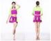 Contrast color spandex belly dance practice costumes with tassels breathable and healthy