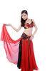 Layered flower bellydance costume with shinning diamonds colorful