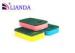 Colorful Two Layers Household Cleaning Sponges With Magic