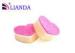 Pink Heart Shape Cleaning Sponges Two Sides , konjac cleansing sponge