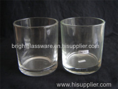 Wholesale green colorful glass candle holders with logo painting