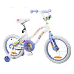 Tauki Colorful 16 inch Flowers Girl Bike-Purple