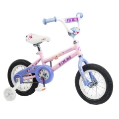 Tauki Colorful 12 inch Flowers Girl Bike-Pink