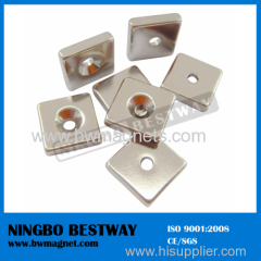 Permanent Ring Magnets Neodymium with countersunk hole