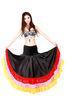 Satin gorgeous belly dance circle skirt with ruffles , elastic waistband