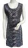 Womens summer clothes Satin pleated stripes dress with acrylic rhinestone