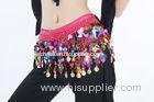 Sweet multi color paillettes belly dance hip scarf , belly dance waist belt for women
