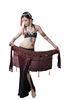 Classic egyptian tribal belly dance hip scarf with long fringes and tassels